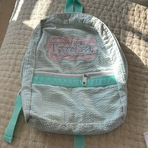 Oh Mint Lydia Pinstriped Backpack